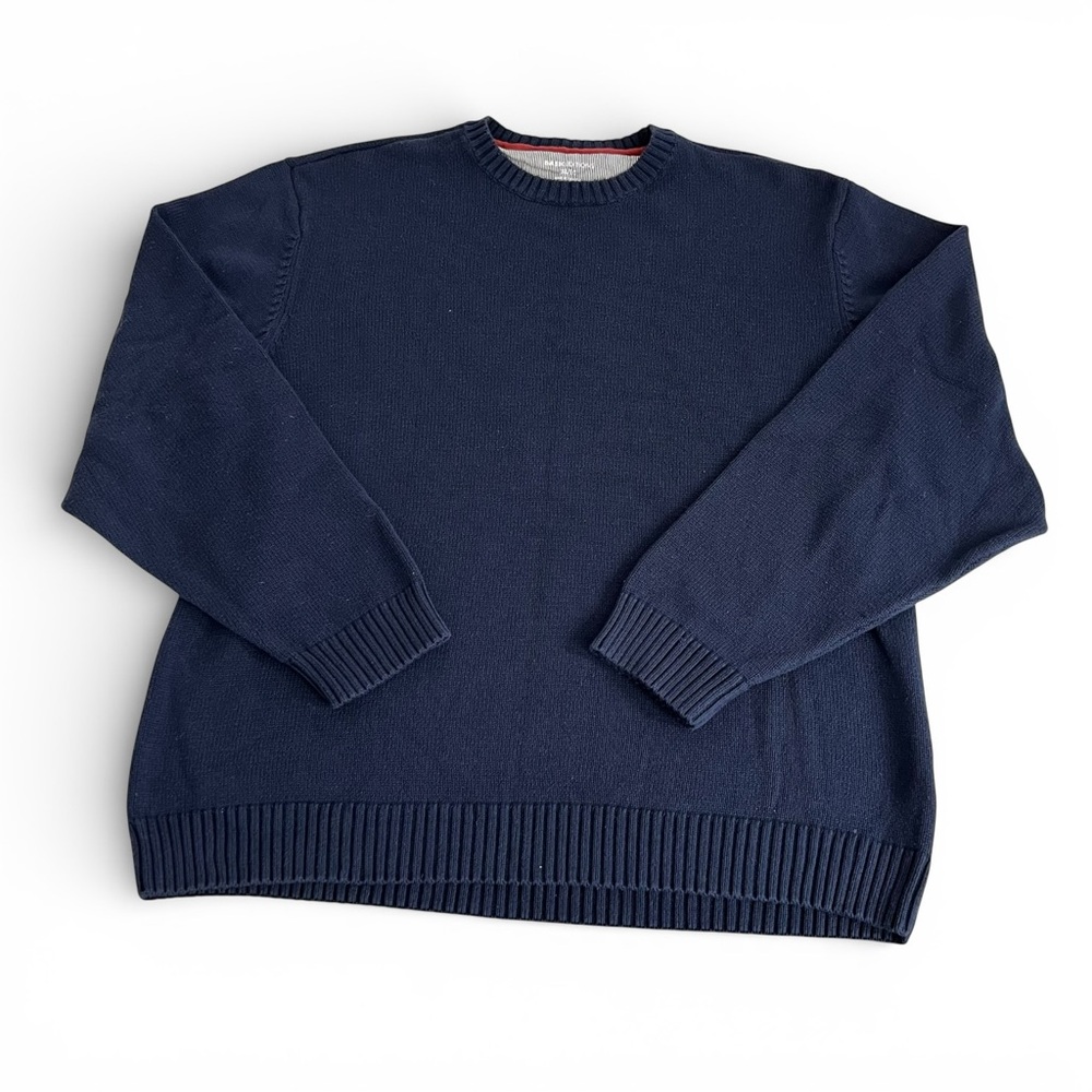Basic Edition Men’s Crewneck Blue Knit Sweater - SZ: XL
